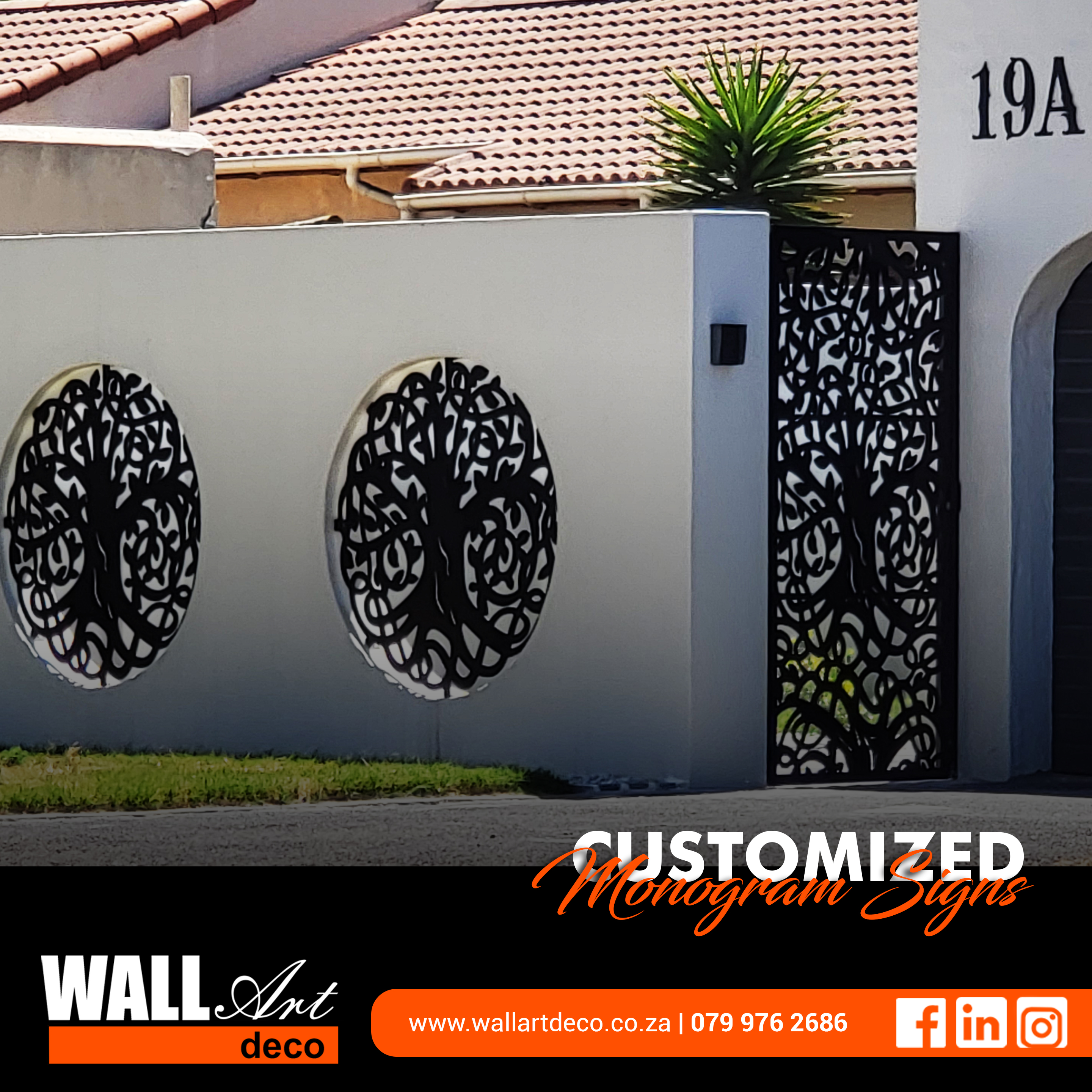 Monogram Gate and Circle wall decor