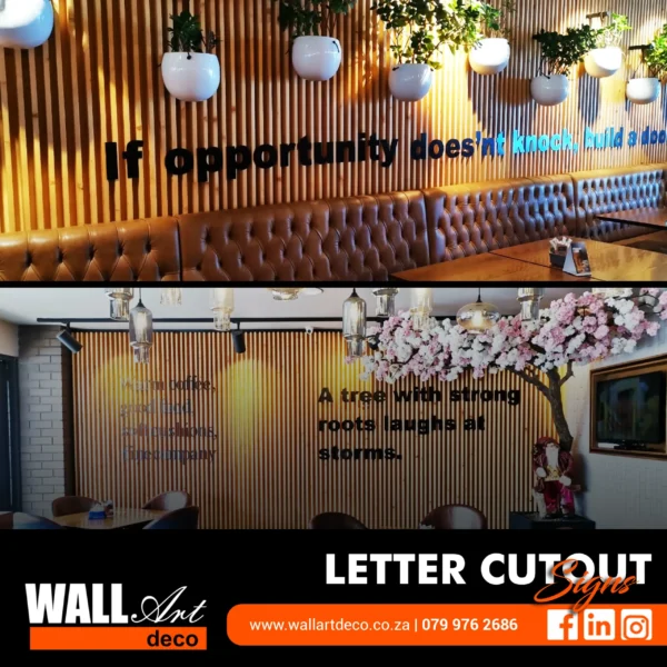 Letter Cut Outs In Shop