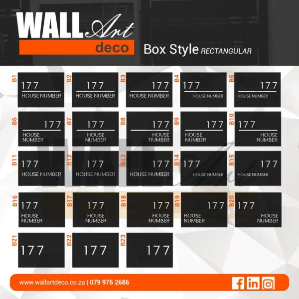 Rectangular Reverse Cut Out Box Style
