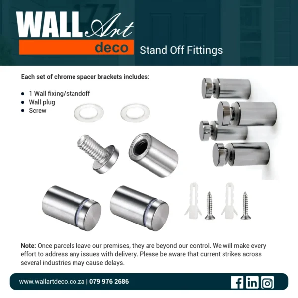Stand Offs Standoff Fitting Full Kit Set Includes