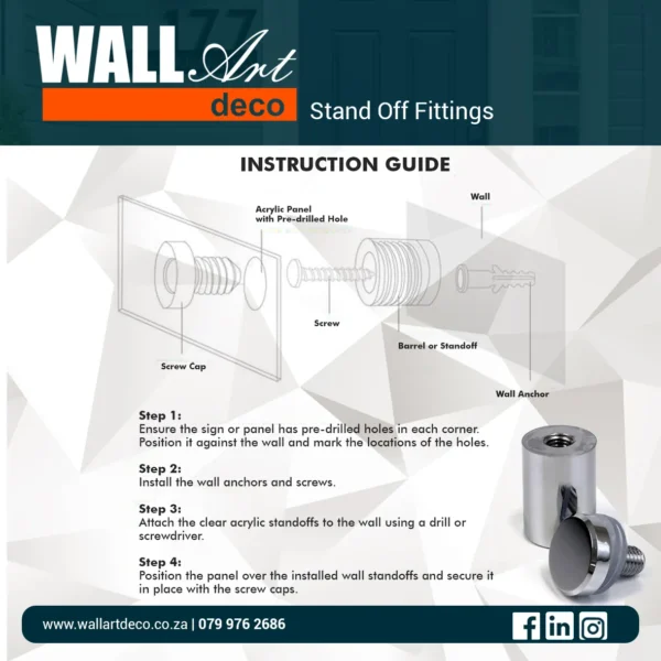 Stand Offs 3 Standoff Fittings Instructions Guide
