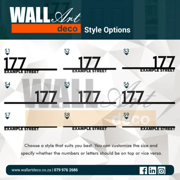 Style Options Line Art Metal Signs Style Options