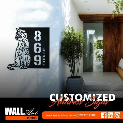 Monogram Address Sign 3