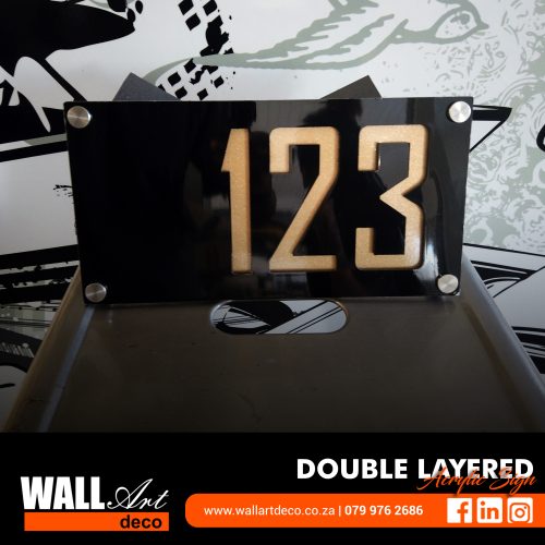 Double Layer Acrylic Sign